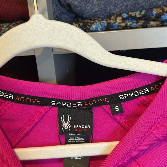 Spyder hot pink long sleeve athletic top size S - Picture 2 of 3